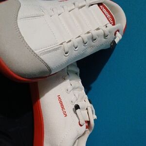 ​Hobibear Men's/Women's Barefoot Canvas Sneakers – White/Red – NEW